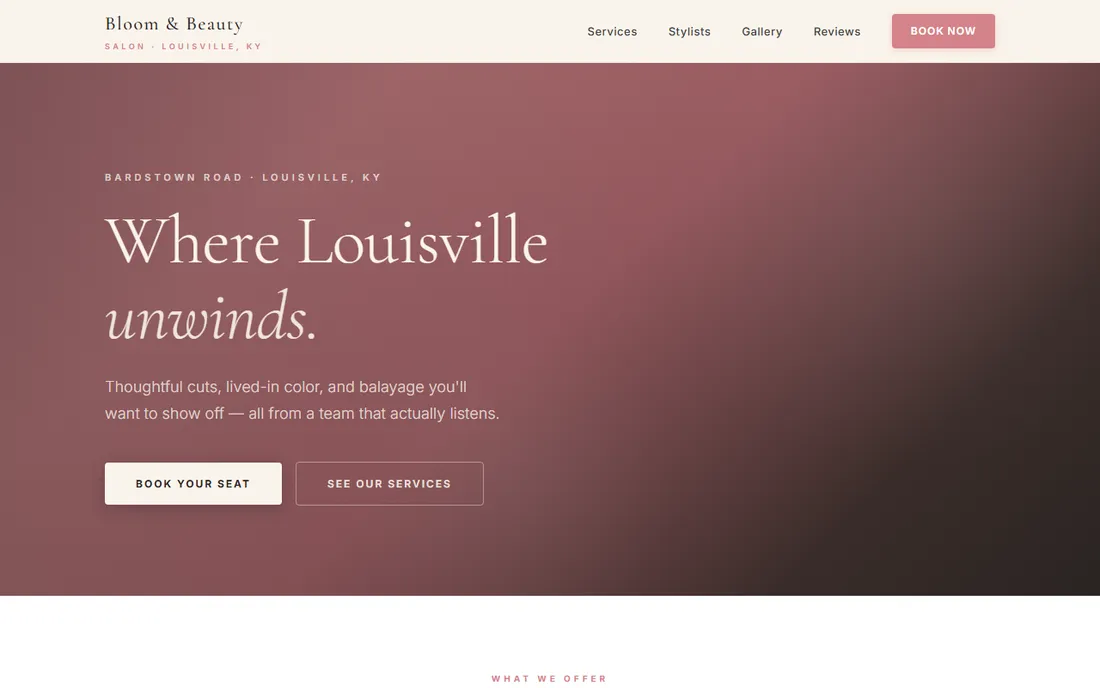 Studio Lumen — Salon website demo
