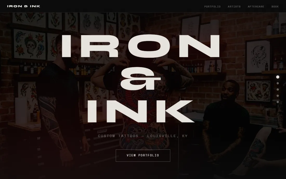 Ink & Oak — Tattoo website demo